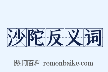 沙陀反义词是什么意思的图片